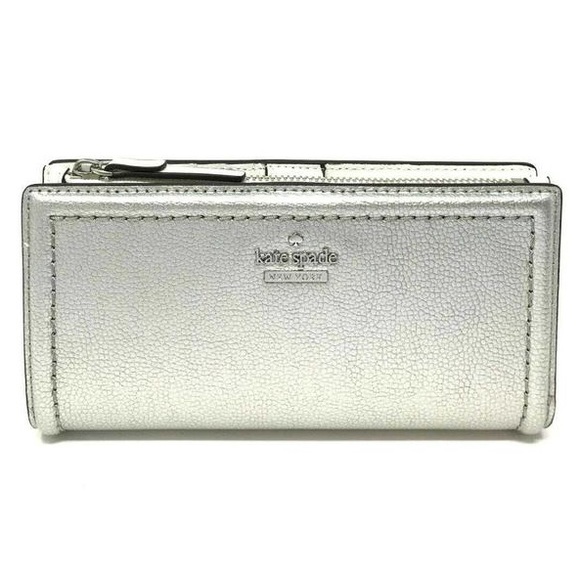 kate spade Handbags - NWT Kate Spade
Metallic Silver Braylon Patterson Drive Leather Wallet